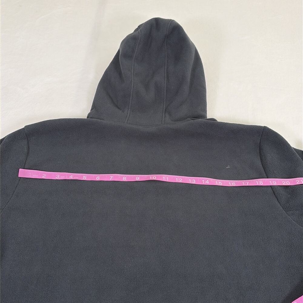 Columbia Black & White Color Block Fleece Hoodie Size Large With Logo Charity - Picture 9 of 10